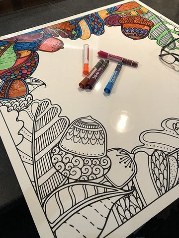 Accessible Art - Tableaux de coloriage effaçables - Les saisons de l’année, lot de 4