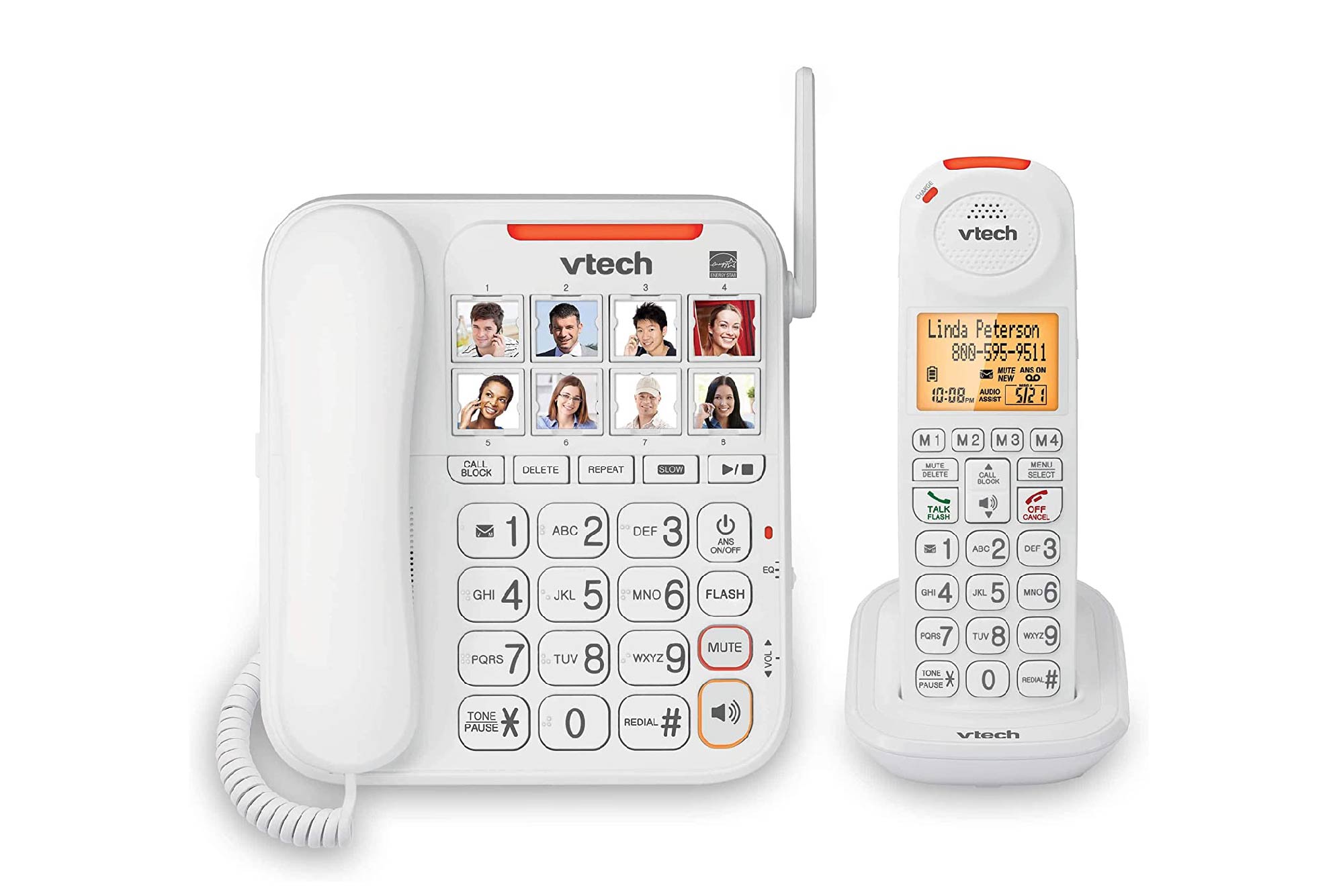 Téléphone fixe amplifié à gros boutons pour personnes âgées